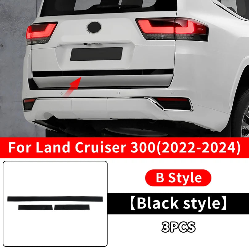 Stainless Steel Tailgate Decoration Strip For 2021-2024 2023 Toyota Land Cruiser LC300