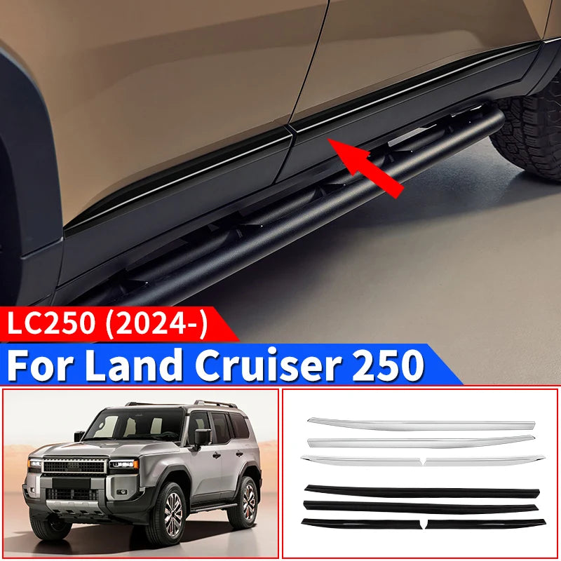 Door Waist Line Chrome Decoration Strip For Toyota Land Cruiser 250 2024 1958 Prado LC250