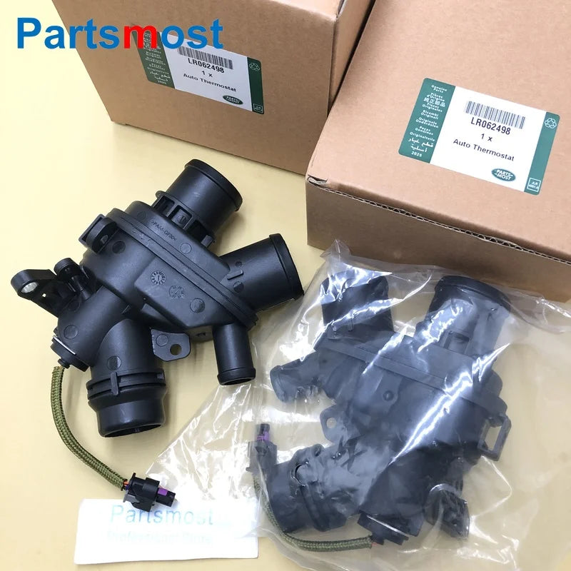 3.0 V6 Petrol Auto Thermostat Housing w/ Sensor for LR4 Range Rover RR Sport 14- New Discovery Velar LR062498 LR069809 LR095895