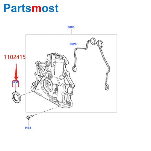3.6L 4.4L V8 2.7L V6 3.0L DIESEL CRANKSHAFT FRONT OIL SEAL FOR LAND ROVER ALL NEW DISCOVERY LR3 LR4 RANGE ROVER RR SPORT 1102415