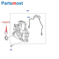 Thumbnail for 3.6L 4.4L V8 2.7L V6 3.0L DIESEL CRANKSHAFT FRONT OIL SEAL FOR LAND ROVER ALL NEW DISCOVERY LR3 LR4 RANGE ROVER RR SPORT 1102415