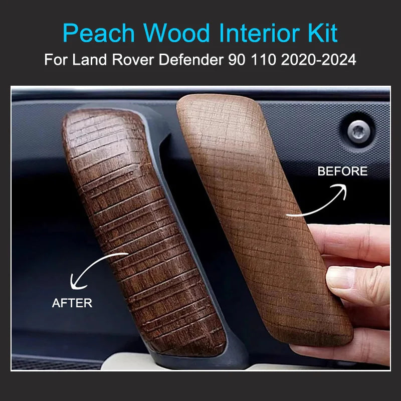 Peach / Walnut Wood Interior Kit for Land Rover Defender 90 110 2020-2024