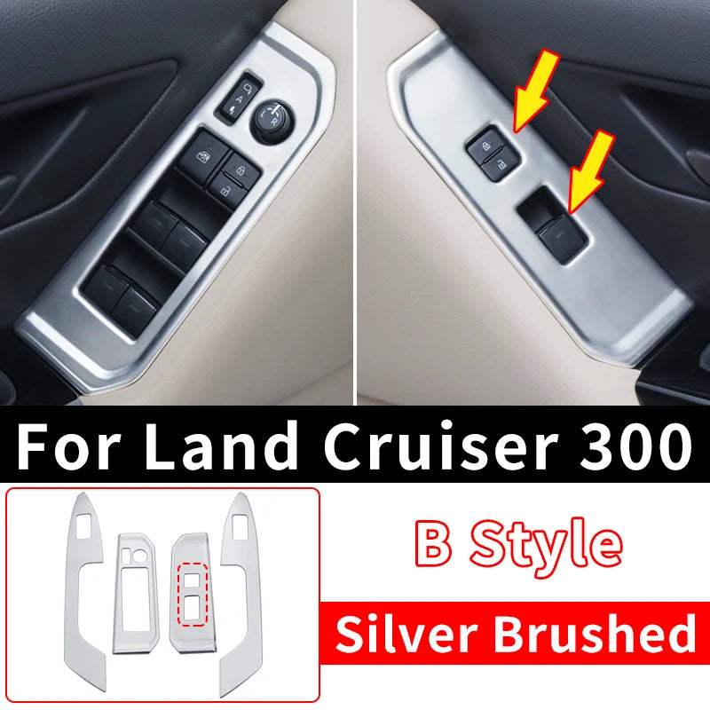 Windows Control Panel Decoration Protective Sticker For Toyota Land Cruiser 300 2021 2022 2023 LC300