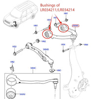 Thumbnail for 2x Front Suspension Bushings of Control arm LR034211 LR034214 For Land Rover Range Rover 2013- RR Sport 2014- New Discovery 2017