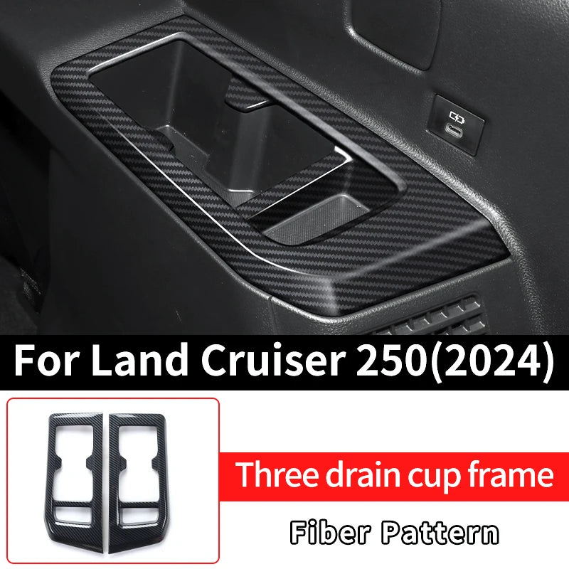 Third Row Left and Right Water Cup Decoration Frame For Toyota Land Cruiser 250 2024 1958 Prado LC250