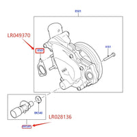 Thumbnail for 3.0 V6 5.0 V8 Engine Water Pump Gasket LR049370 for Discovery LR4 Range Rover Sport Jaguar XF XJ XE XK XJR XFR XKR Pipe LR028136