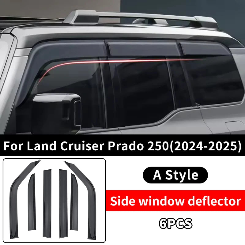 Side window deflector,rain guard visor For Toyota Land Cruiser 250 Prado Lc250 2024