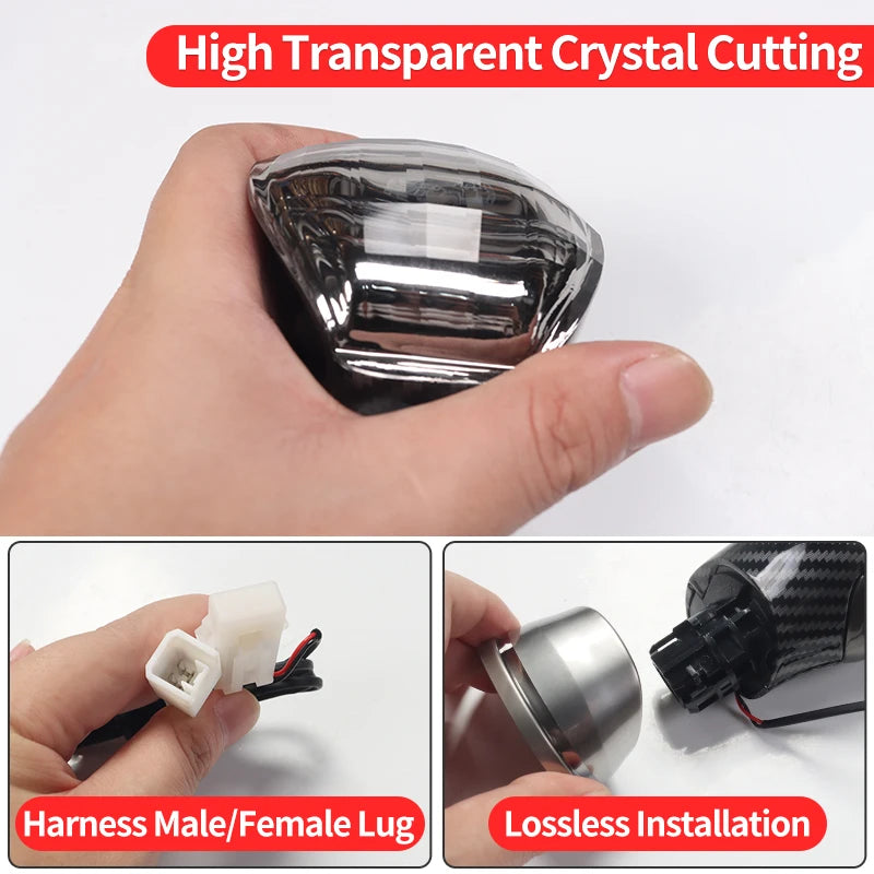 LED Crystal Handle Gear head For Toyota Land Cruiser 300 LC300 2021-2023 2022