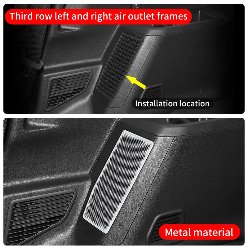 Third Row Air Conditioning Vent Decoration Cover For Toyota Land Cruiser 250 2024