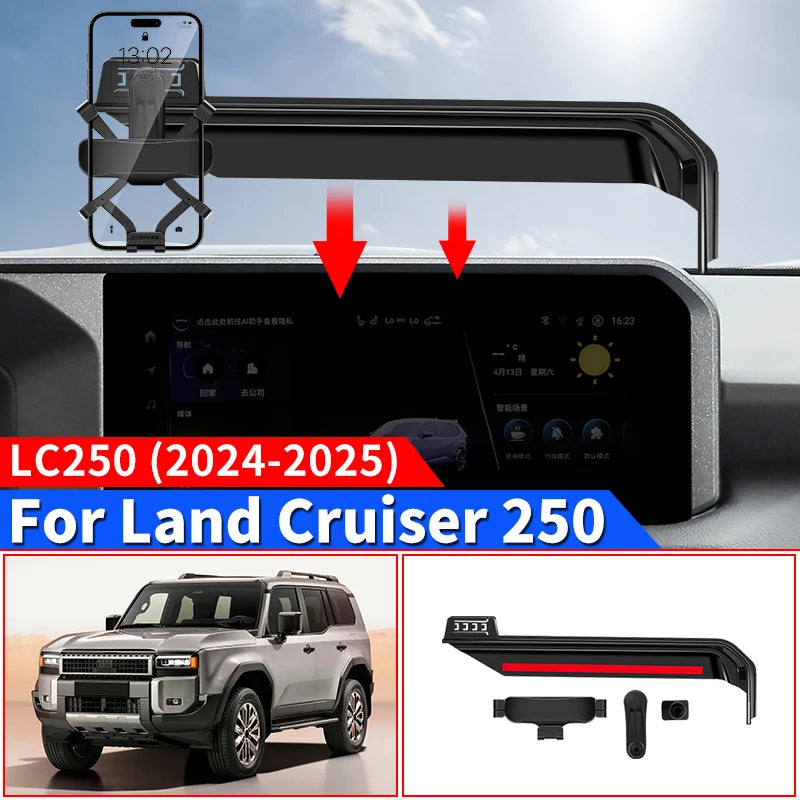 Mobile Phone Holder For Toyota Land Cruiser 250 2024 2025 Prado LC250