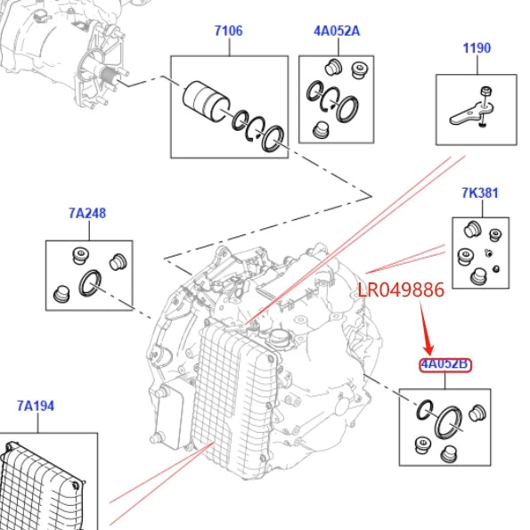 OEM Z F 9 SPEED AUTO TRANSMISSION DIFFERENTIAL BEARING OIL SEAL FOR LAND ROVER RANGE ROVER EVOQUE 2012- DISCOVERY SPORT LR049886
