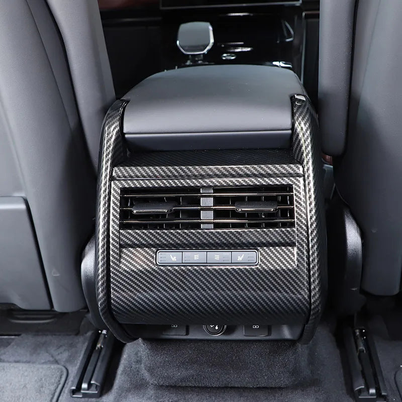 Rear Air conditioning vent trims in ABS Carbon fibre For Land Rover Range Rover Sport L461 2023-2024