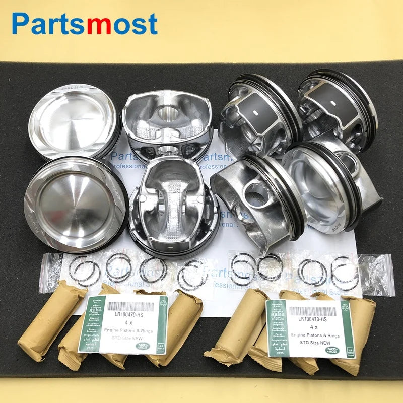 8X NEW MODEL 5.0T PETROL 508PS AJ133 SVR SC PISTONS & RINGS FOR LR100470 LAND ROVER LR4 RANGE ROVER SPORT JAGUAR XJ XF XK F-TYPE