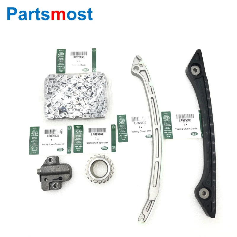 TIMING CHAIN GUIDE ARM TENSIONER CRANKSHAFT SPROCKET FOR 2.0 LAND ROVER LR2 EVOQUE RRS JAGUAR LR025000 LR025263 632 264 LR095137