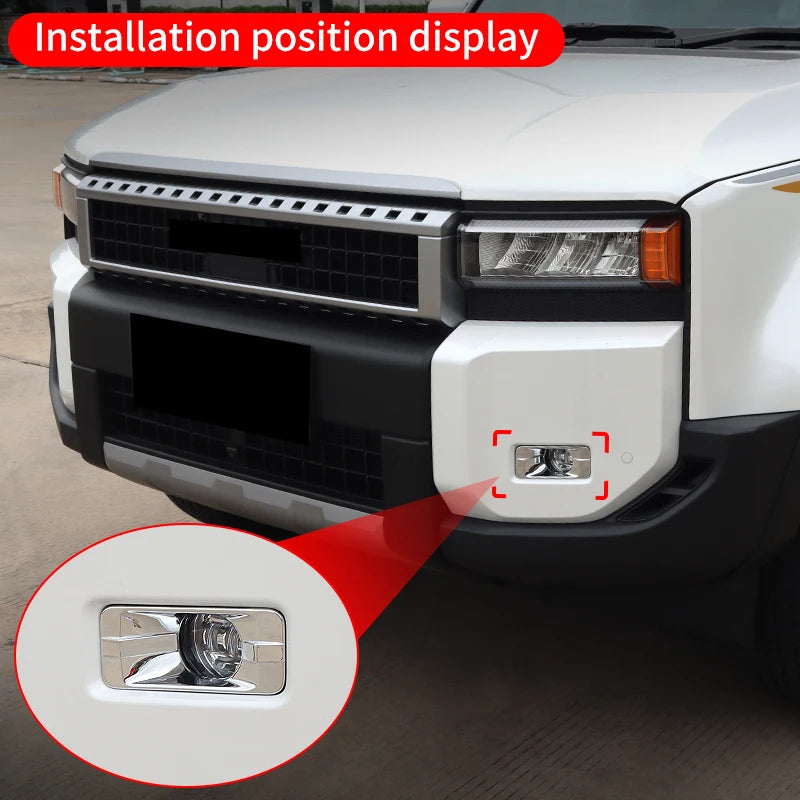 Front Fog Lamp Decoration For Toyota Land Cruiser 250 2024 2025 Prado LC250