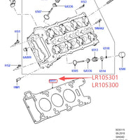 Thumbnail for 3.0L PETROL CYLINDER HEAD GASKET FOR LAND ROVER RANGE ROVER 13 RR SPORT 14 NEW DISCOVERY 4 VELAR JAGUAR RH LR041640 LH LR041641