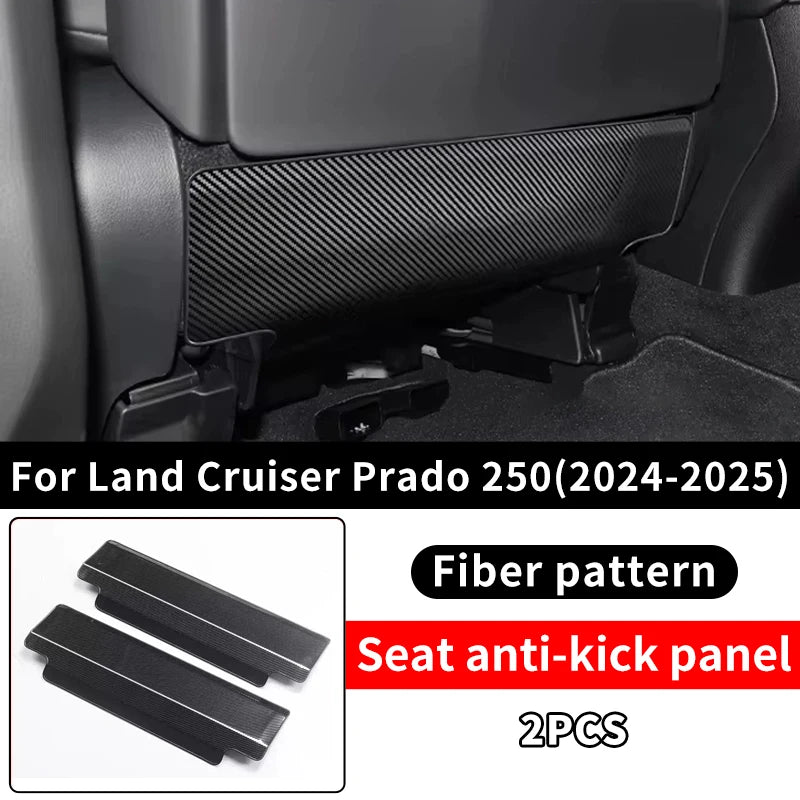 Stainless Steel Seat Protection Kick Plate  For 2024 Toyota Land Cruiser Prado 250