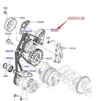 Thumbnail for Aux Belt Tensioner For Land Rover Freelander LR2 Range Rover Evoque V-Ribbed Drive Belt Tensioner With Roller LR028880 LR034128