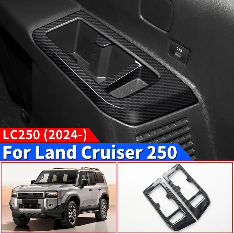 Third Row Left and Right Water Cup Decoration Frame For Toyota Land Cruiser 250 2024 1958 Prado LC250