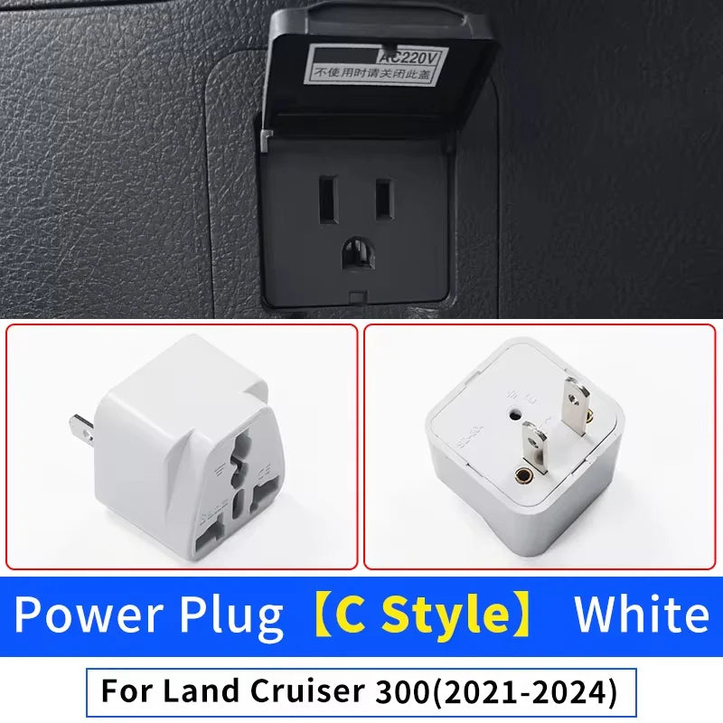 Trunk Power Plug 12V to 220 Volt Converter For Toyota Land Cruiser 300 LC300 2021-2024