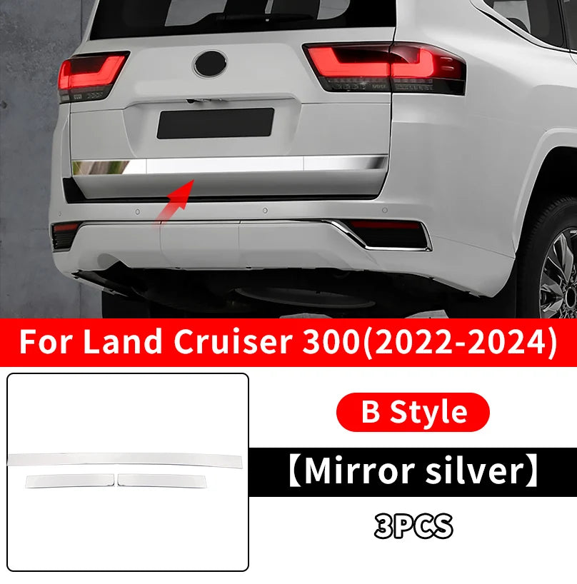 Stainless Steel Tailgate Decoration Strip For 2021-2024 2023 Toyota Land Cruiser LC300