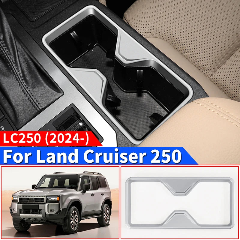 Center Console Water cup Decoration Cover For Toyota Land Cruiser 250 2024 1958 Prado LC250