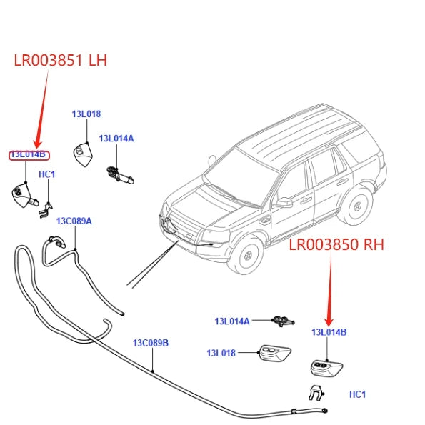 HEADLAMP WASHER JET SET FOR LAND ROVER FREELANDER LR2 DISCOVERY LR3 LR4 RANGE ROVER RR SPORT BUMPER LIGHT WATER JET SPRAYER CAPS