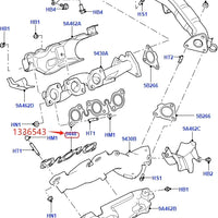 Thumbnail for 2.7L 3.0L DIESEL ENGINE EXHAUST MANIFOLD GASKET FOR JAGUAR LAND ROVER DISCOVERY LR3 LR4 RANGE ROVER SPORT VELAR C2S30281 1336543