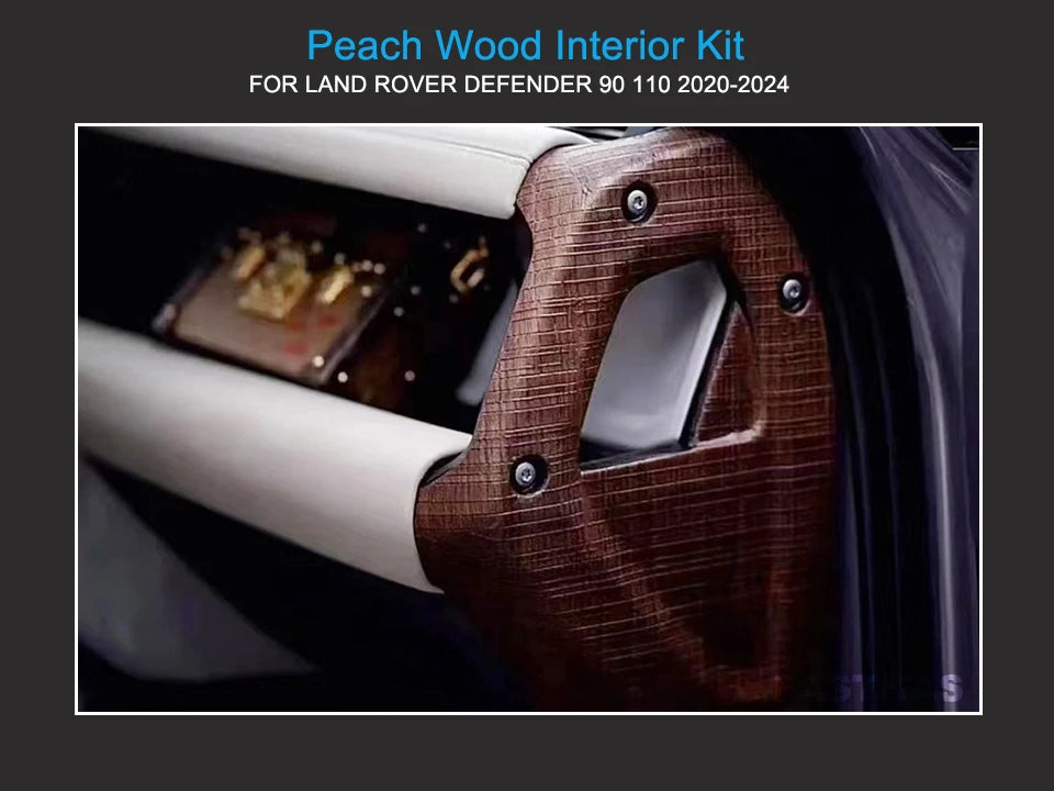 Peach / Walnut Wood Interior Kit for Land Rover Defender 90 110 2020-2024