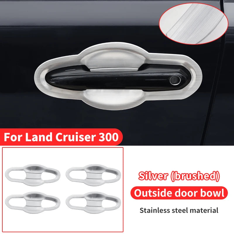 Chrome Door Handle For Toyota Land Cruiser 300 2021-2024