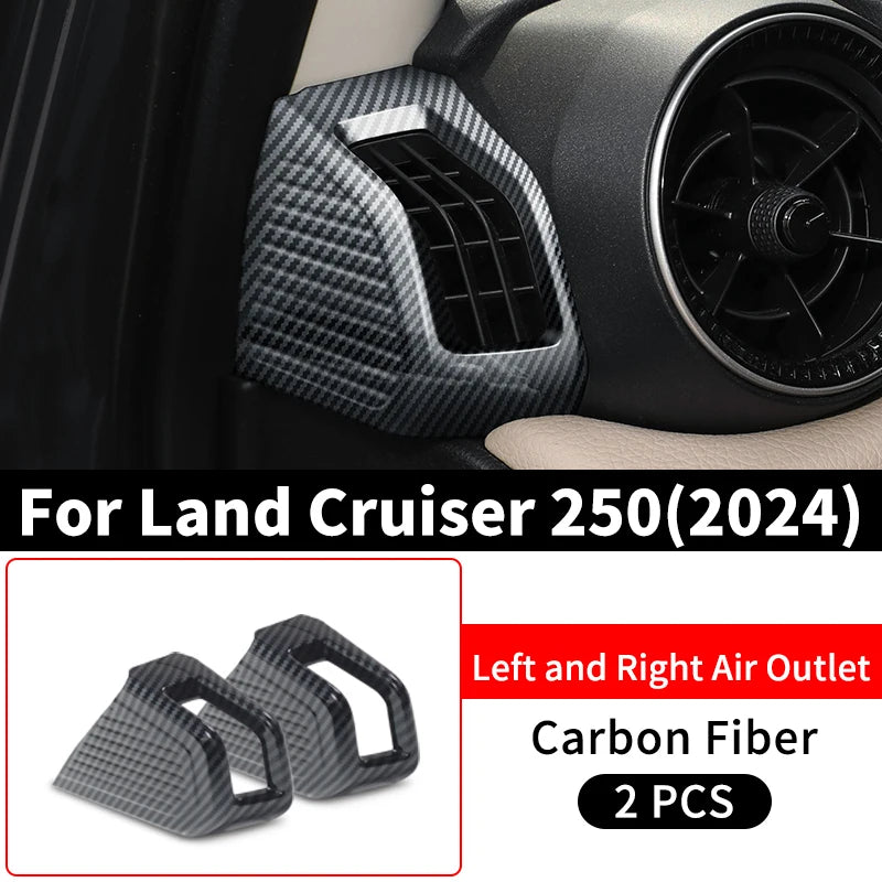 Left and Right Air Conditioning Vent Decoration Cover For 2024 Toyota Land Cruiser 250 1958 Prado LC250