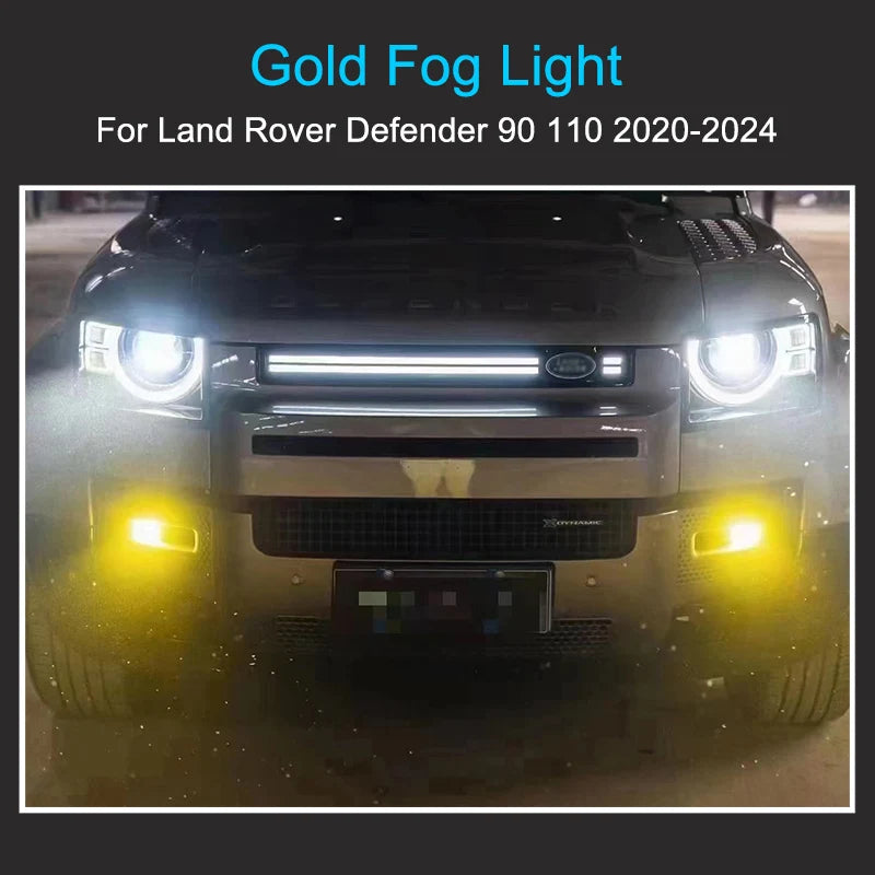 Gold LED Fog Light for Land Rover Defender 90/110/130 (2020-2024)