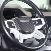 Thumbnail for Real Carbon Fiber Car Steering Wheel Decorative Panel Cover For Land Rover Defender 90 110 2020-2024