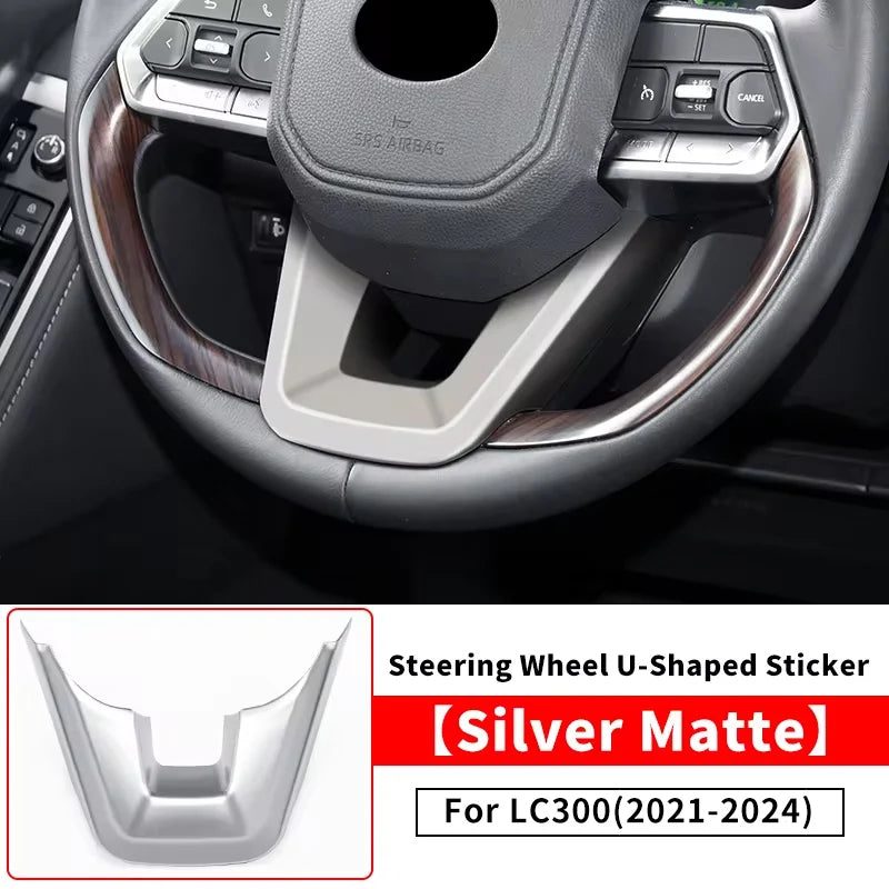 Steering wheel Button Surrounds For Toyota Land Cruiser LC300 2021 2022 2024