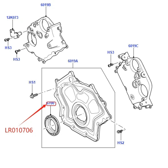 FRONT CRANKSHAFT OIL SEAL FOR 5.0 V8 RANGE ROVER 10-13 3.0 V6 NEW DISCOVERY LR4 RR SPORT VELAR JAGUAR XJ XE XF AJ811449 LR010706
