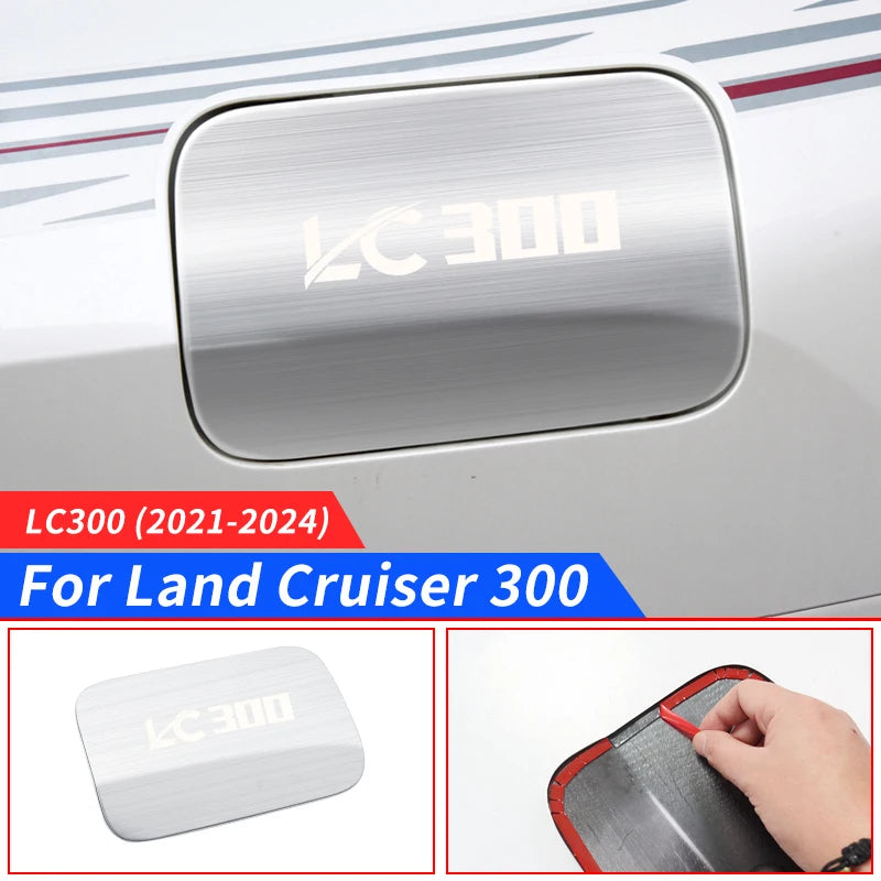 Stainless Steel Fuel Cap Cover for Toyota Land Cruiser 300 Lc300