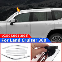 Thumbnail for Full Chrome  Car Side Window Deflector For Toyota Land Cruiser 300 Lc300 2021 2022 2023 2024