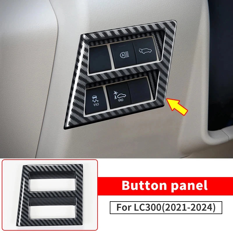 Carbon Fiber pattern Interior For Toyota Land Cruiser 300 2021-2024 2023