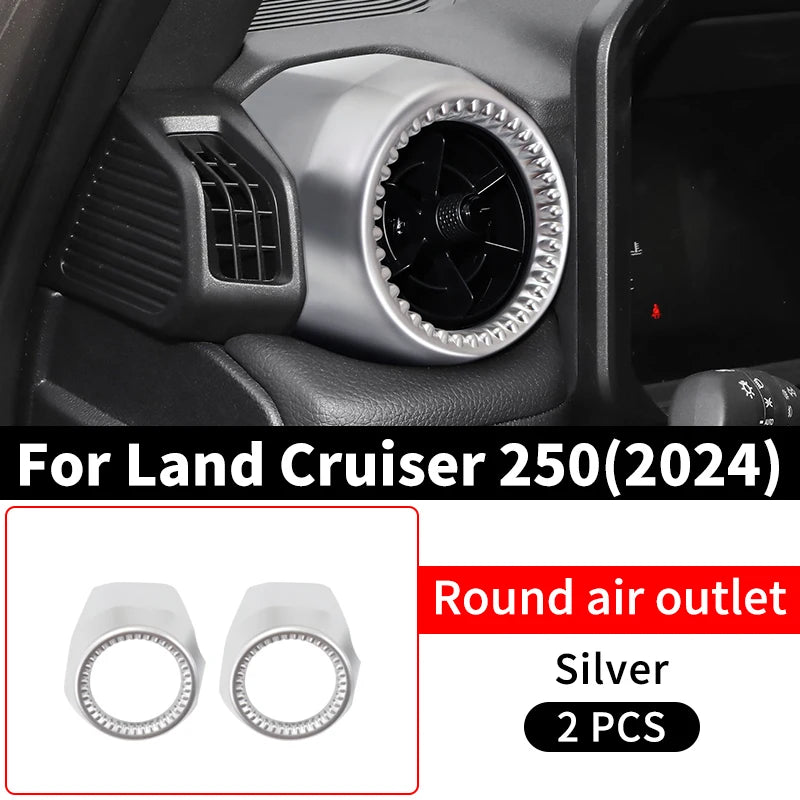 Left and Right Air Conditioning Vent Decoration Cover For 2024 Toyota Land Cruiser 250 1958 Prado LC250