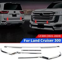 Thumbnail for Front and Back bumper Chrome Decorative Strip kit For 2021 2024 Toyota Land Cruiser 300 LC300