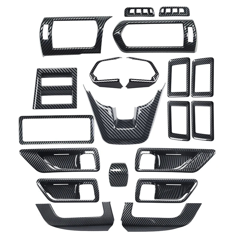 Carbon Fiber pattern Interior For Toyota Land Cruiser 300 2021-2024 2023