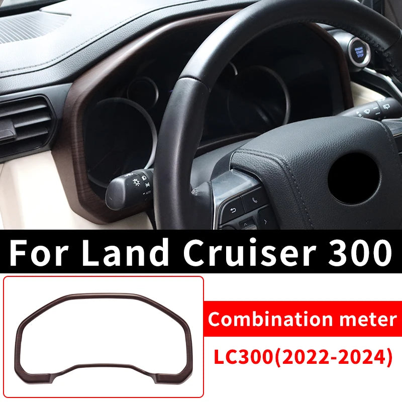 For 2021-2024 Toyota Land Cruiser 300  High Configuration Peach Wood Texture Interior Accessories LC300 Upgraded Modification