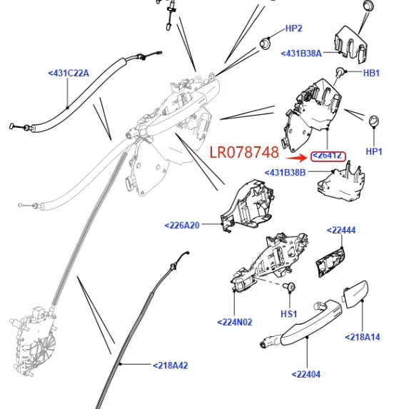 Front Rear Left Right Door Spring Latch Actuator for Land Rover Range Rover 13- RR Sport 14- LR078728 LR078705 LR078748 LR078742