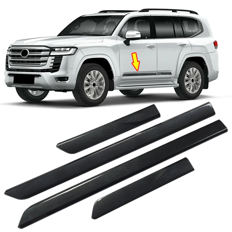 Side  Carbon fiber pattern Decoration Strip For Toyota Land Cruiser LC300 2021-2024