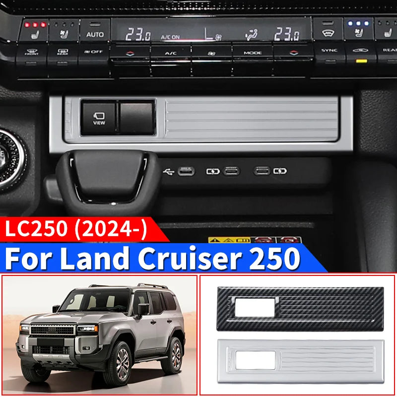 Cigarette Lighter Panel Decoration cover for Toyota Land Cruiser 250 2024 1958 Prado