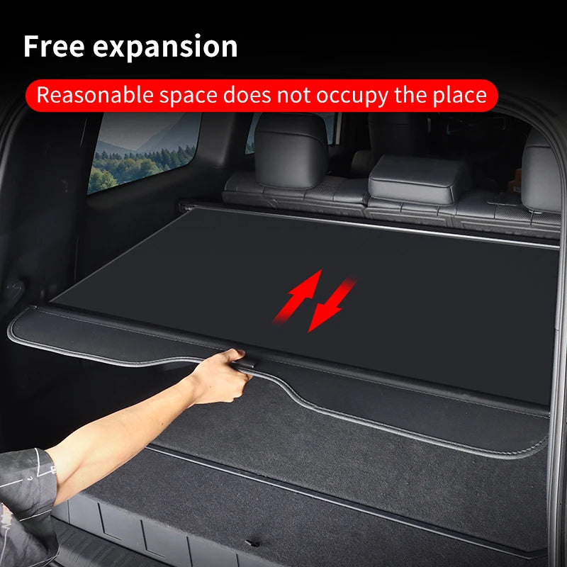 Trunk Cargo Cover Curtain Retractable Partition Storage For Toyota Land Cruiser 250 Prado Lc250 2024 2025