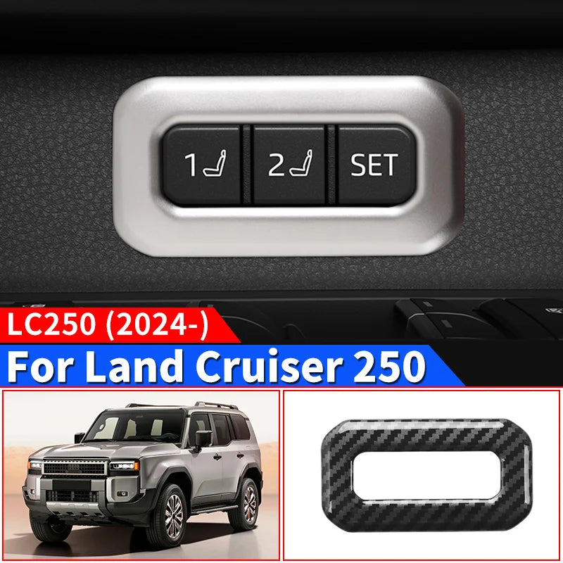 Memory Seat Button Decoration Cover For Toyota Land Cruiser 250 2024 1958 Prado