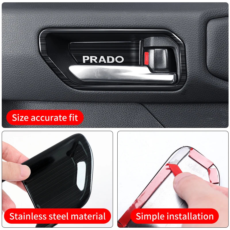 Car Door Handle Inner bowl Decoration For Toyota Land Cruiser 250 2024 2025 Prado