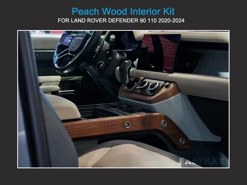 Peach / Walnut Wood Interior Kit for Land Rover Defender 90 110 2020-2024