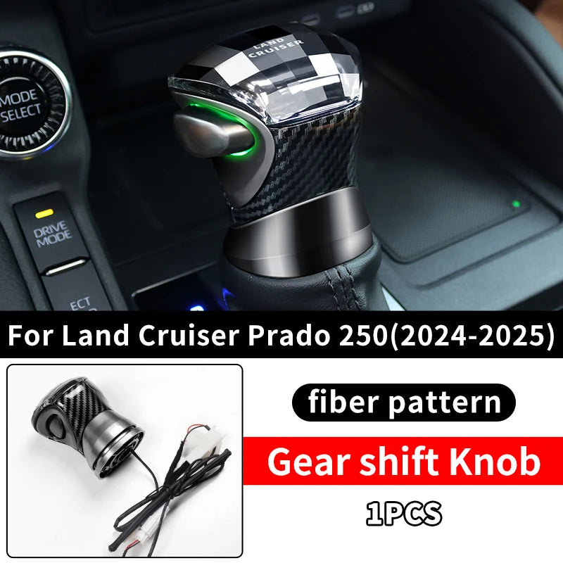 LED Crystal Gear Shift Knob For Toyota Land Cruiser 250 2024 2025 Prado LC250